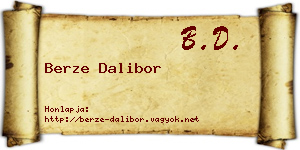 Berze Dalibor névjegykártya
